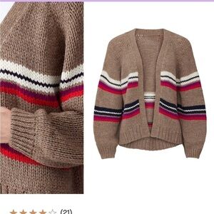 XíRENA
Brown Striped Cardigan size L